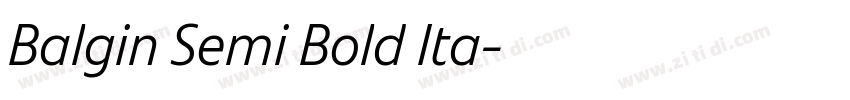 Balgin Semi Bold Ita字体转换